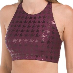 Peloton Purple Houndstooth Sports Bra